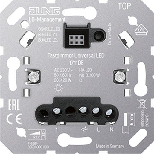 Tastdimmer Universal LED Einsatz mit Nebenstelleneingang 230V AC 