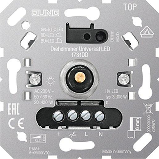 Drehdimmer Universal LED Einsatz Inkrementalgeber mit Nebenstelleneingang 