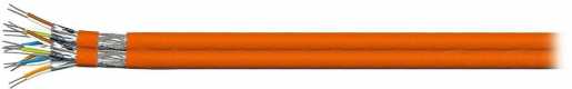 INFRALAN Kat.7 1000 AWG23 S/FTP 2x4P CPR Eca orange 100m Duplex 