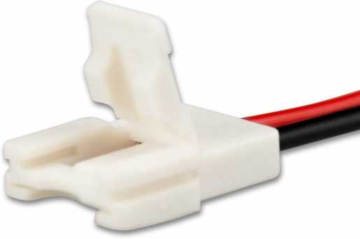 Flexband Clip-Anschluss-Slim 2-polig weiß für Breite 10mm mit 200mm Kabel 