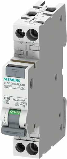 FI/LS kompakt 1P+N 6 kA Typ A 30 mA C 16 