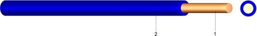 PVC Aderleitung Ye 2,5 blau 200 m Spule ohne Flansch 