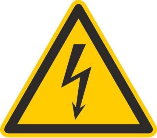 Warnzeichen Warnaufkleber elektrische Spannung 