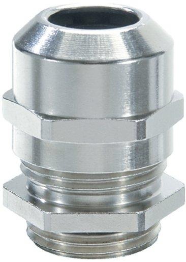Kabelverschraubung M20x1,5 Messing vernickelt mit kurzem Anschlussgewinde 