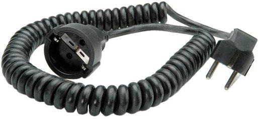 Spiralverlängerung Schuko ohne Kupplung YMM-J 3 x 1 mm² 0,5 m Arbeitslänge 2m 