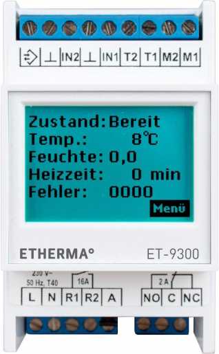 Vollautomatische Steuerung für Frostschutz-Systeme, Display 