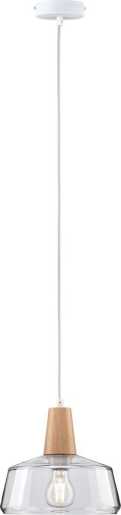 Neordic Yva Pendelleuchte max1x20W E27 Klar Holz Glas Holz 