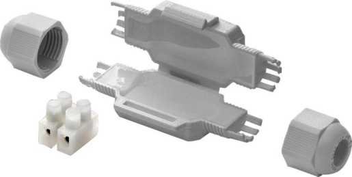 BARNEY Mikroverbindungsmuffe für Kabel bis 2x2,5mm² inkl. Schraubklemme IP68 