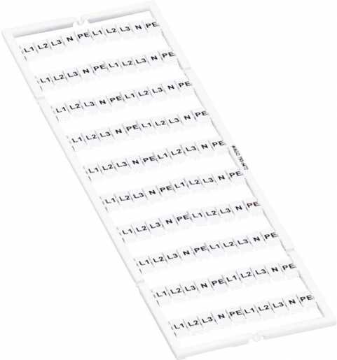 WMB-Multibeschriftungssystem Aufdruck waagerecht L1 L2 L3 N PE L1 L2 L3 weiß 
