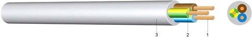 PVC Schlauchleitung mittel YMM-O 2x1,5 hellgrau 50m Bund 