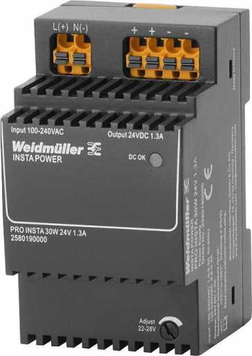 PRO INSTA 30W 24V 1,3A Hutschienen-Netzteil 
