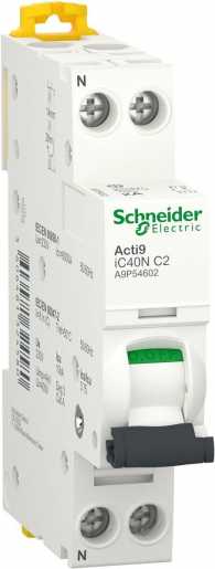 Acti9 iC40 Leitungsschutzschalter 1+N C-Char 2 A 