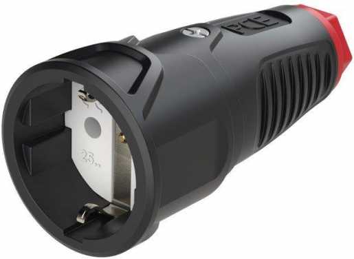 Taurus2 Gummikupplung schwarz/rot 16A IP20 