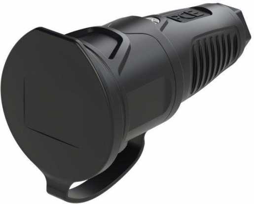 Taurus2 Gummikupplung mit Deckelband schwarz 16A IP54 