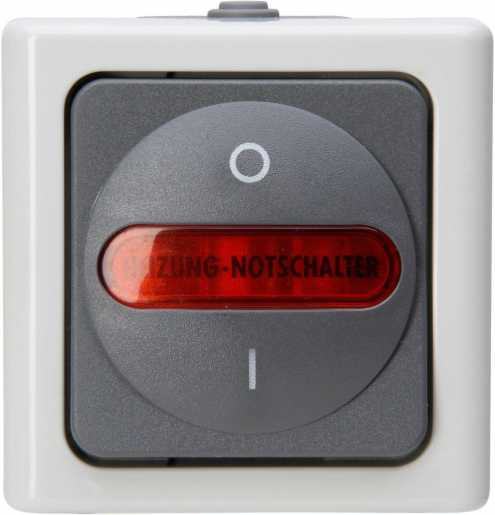 BLUE ELECTRIC Heizungshauptschalter Farbe grau 