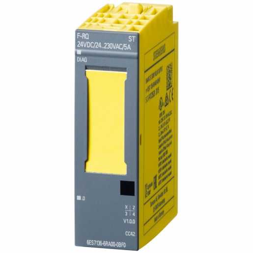SIMATIC DP Elektronikmodul f. ET200SP F-RQ 1x 24VDC/24..230VAC/5A ST 20mm Baubr. 