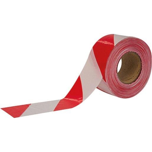 Absperrband rot/weiß 75 mm x 100 m 