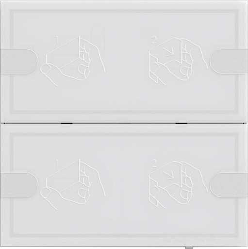 KNX Tastsensor 4 Komfort 2-fach TS4 Weiß 