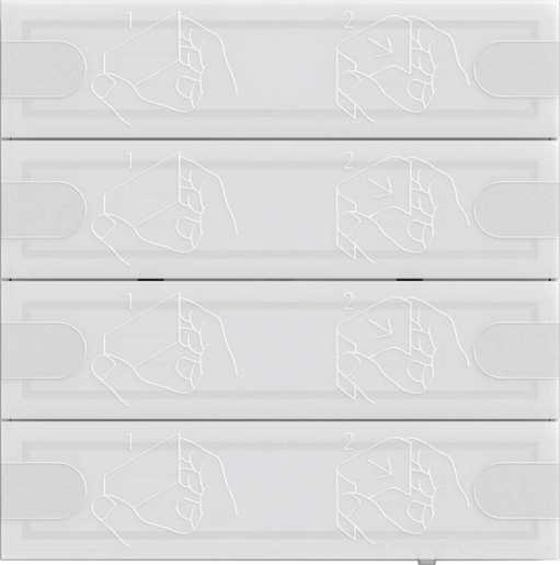 KNX Tastsensor 4 Komfort 4-fach TS4 Weiß 