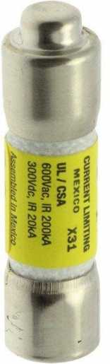 Sicherungseinsatz Niederspannung 1 A AC 600 V 10 x 38 mm CC UL träge verwechlung 