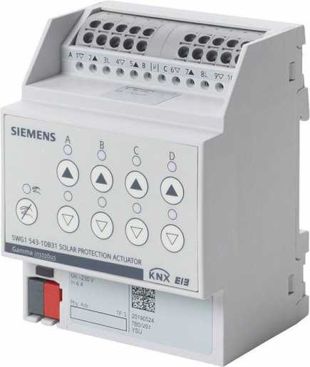 KNX Sonnenschutzaktor 4 x AC 230 V 6 A mit Endlagenerkennung 