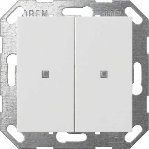 KNX Taster Wippe 2f System 55 Reinweiß 