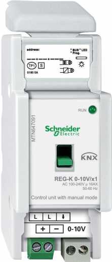 Steuereinheit 0-10 V REG-K/1fach mit Handbetätigung - lichtgrau 