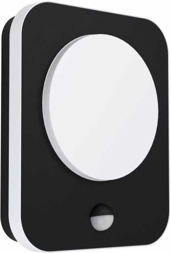 MADRIZ Wandleuchte 9W LED 993m 3000K schwarz IP44 mit Bewegungsmelder 