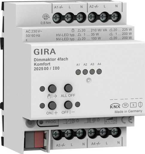 Dimmaktor 4-fach REG Kmf KNX Secure 