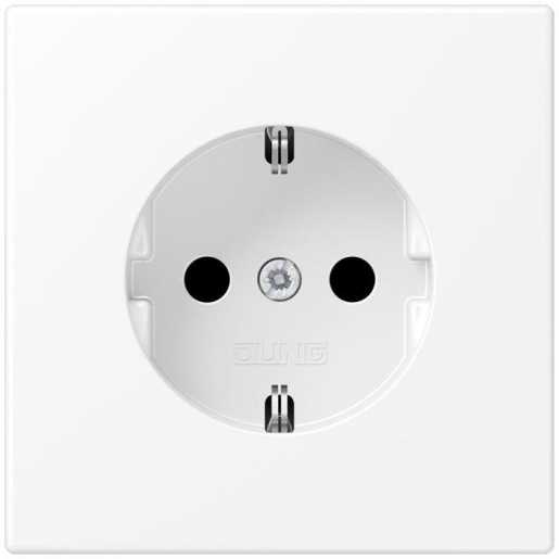 SCHUKO Steckdose 16 A 250 V ~ Duroplast lack. Serie LS schneeweiß matt 