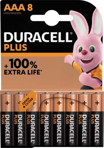 Duracell Plus Alkaline-Batterien 8AAA Click-Pack 8 Stück 