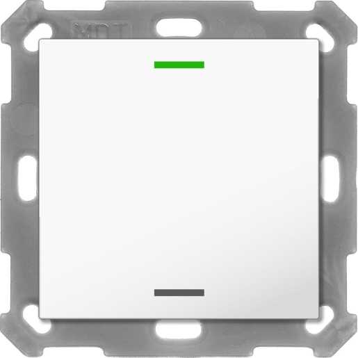 Taster Light 55 1-fach RGBW mit Temperatursensor Reinweiß glänzend Neutral 