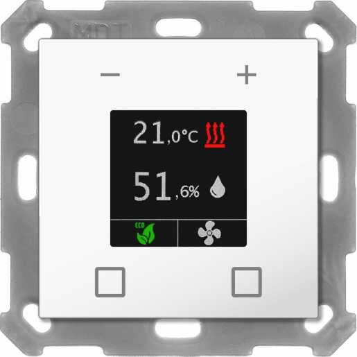 Raumtemperatur-Nebenstelle Smart 55 Reinweiß glänzend 