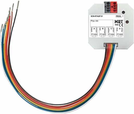 Temperaturregler/Sensor 4-fach UP für PT1000 Temperaturfühler 