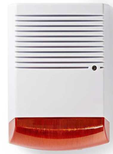 Dummy-Sicherheitssirene IP44 Weiß/Orange 