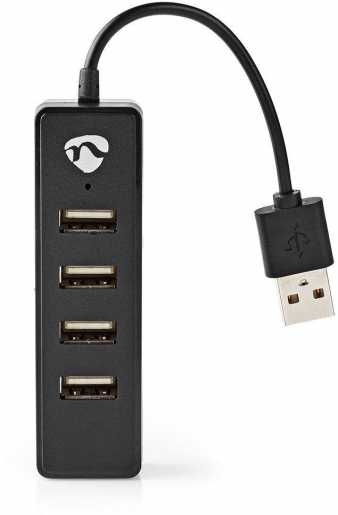 USB-Hub 4-Port USB 2.0 Schwarz 