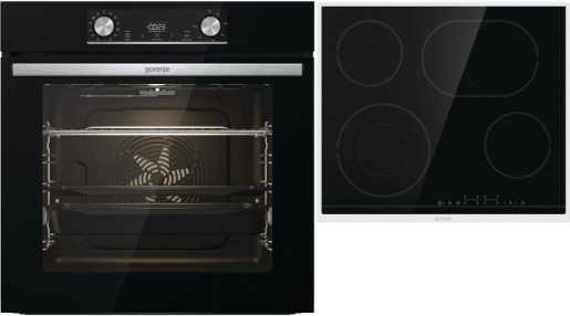 Einbaubackofenset BOSX6737E06BG mit Glaskeramikkochfeld ECT43X 