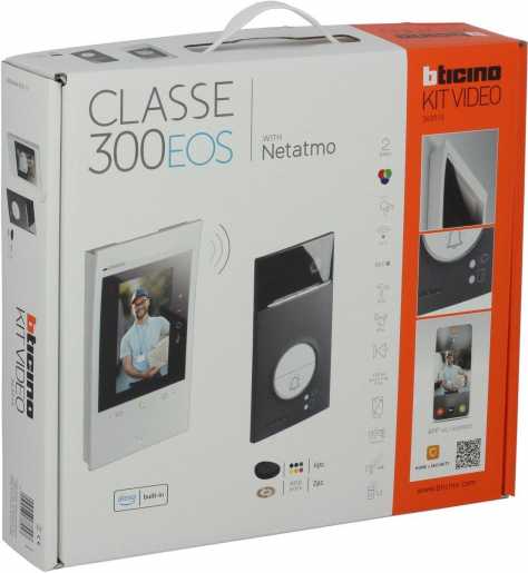 Flex'ONE Video-Set mit Türstation LINEA3000 Black + CLASSE 300EOS with Netatmo 