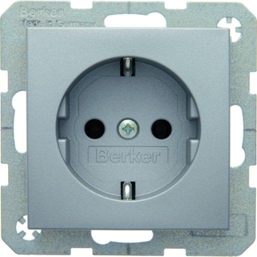 SCHUKO-Steckdose B.1/B.7 - Alu matt 