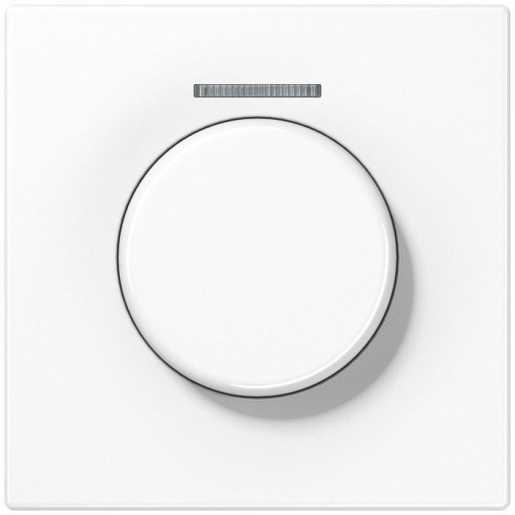 Abdeckung mit Lichtleiter für KNX Drehsensor, Duroplast, Serie LS, alpinweiß 
