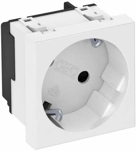Steckdose 33° 1-fach Schutzkontakt 250V 10/16A reinweiß 