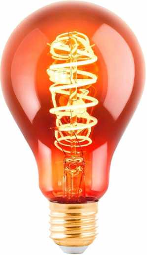 LED Lampe E27 E27 A75 4W 30lm 2000K Glas bedampft kupferfarben dimmbar 