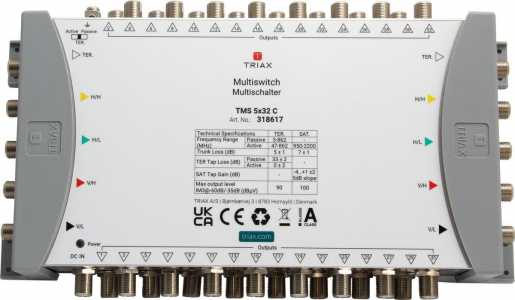 Kaskaden-Multischalter 5in/32out TMS 5x32 C 