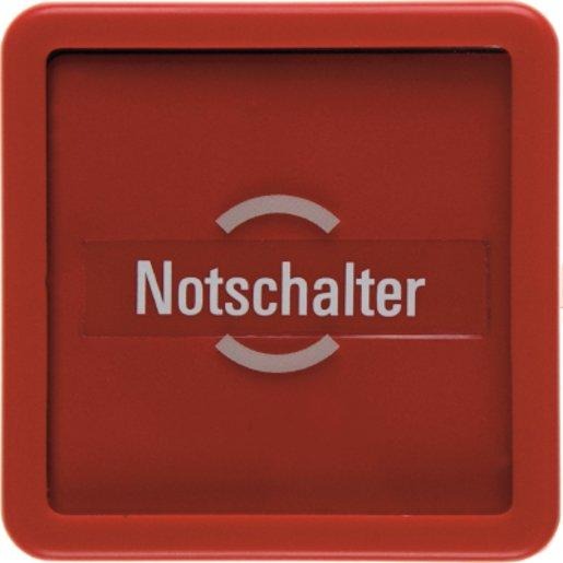 Zentralstück mit Glasscheibe Wippe und Klebe-Schriftfolien wg Up rot 