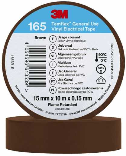 Elektro-Isolierband 15 mm x 10 m Braun 