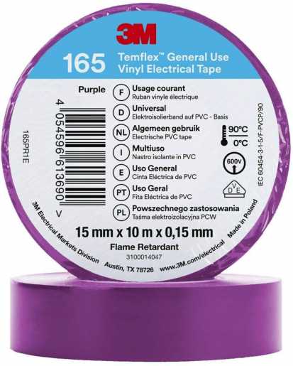 Elektro-Isolierband 15 mm x 10 m Violett 