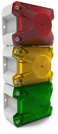 LED Ampelleuchte PY L-S-TL-3 rot/gelb/grün 90-265AC RAL7035 