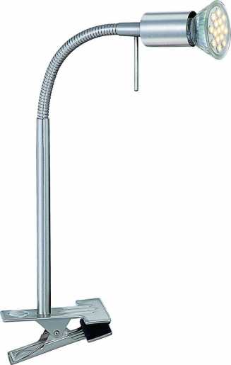 BOBBY Klemmstrahler Nickel matt 1xGU10 LED 3W 250lm 3000K 
