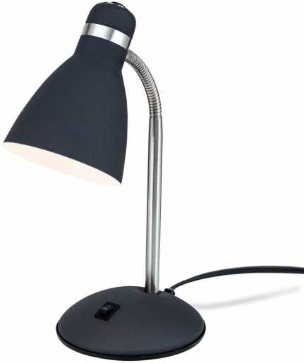 School Tischlampe 4-1187 schwarz 1xE27 max. 40W H33cm mit flexiblem Arm 