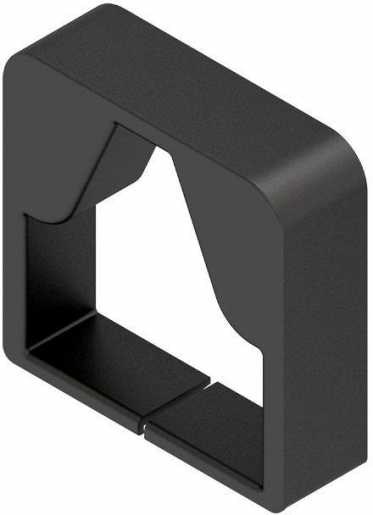 Endschutzring 40x40 mm Kunststoff Polypropylen RAL 7021 schwarzgrau 